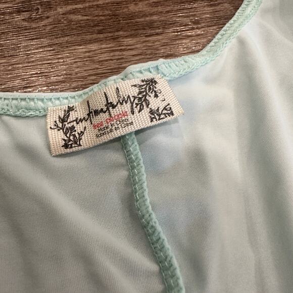 Free People Tank Womens Large Mint Green Seamless Scoop Neck Wide Strap - Picture 3 of 5